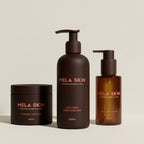Routine Corps MELA SKIN : gommage, lait corps, huile corps
