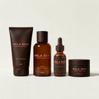 Routine Nuit MELA SKIN : nettoyant, tonique exfoliant, sérum anti-taches, crème de nuit